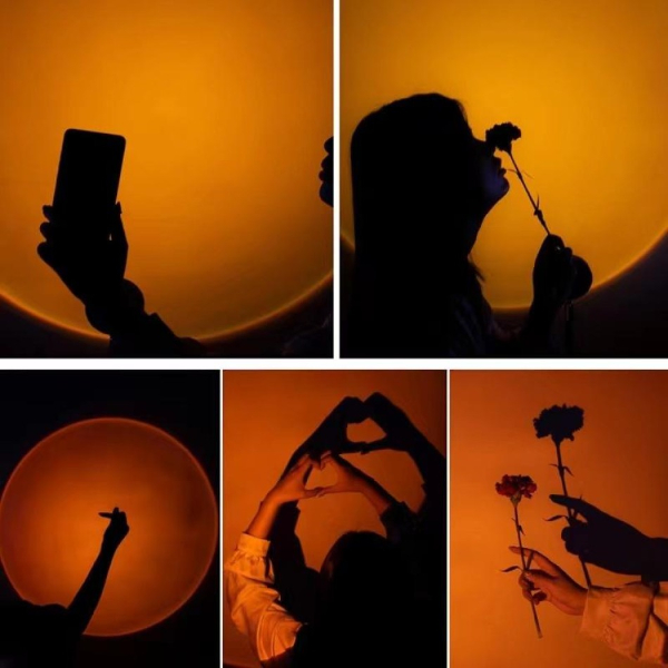 Taşınabilir USB Sunset Gün Batımı Ambiyans Işığı Lamba - 2